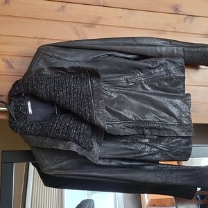 Leather Moto Jacket Medium